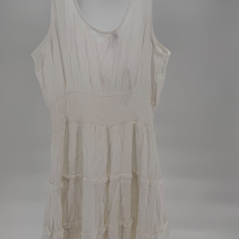 Patrons of Peace White Button up Mini Flowy Dress Made in India Size Small - Picture 5 of 6